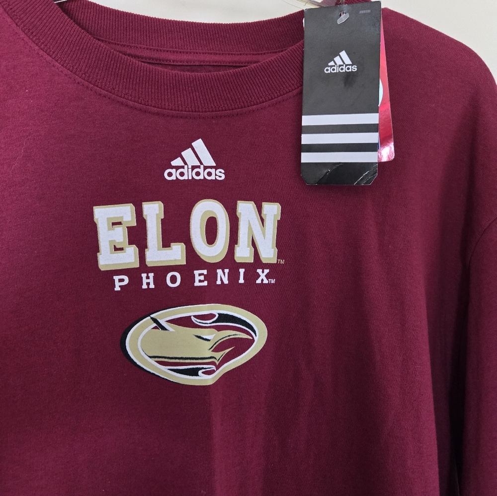 Adidas Maroon Elon Phoenix Tee M Mens Long Sleeves New